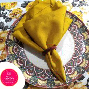 Comprar o produto de Sousplat em Panos de Cozinha pela empresa Lectícia de Santanna Darelli Leão - Pano de prato e Jogo Americano em Mineiros, GO por Solutudo