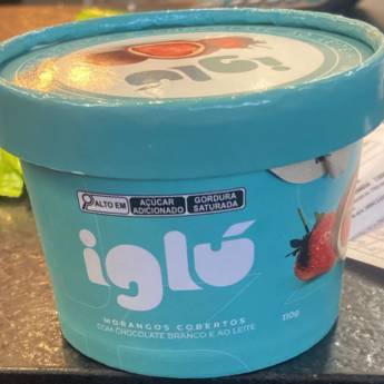 Comprar o produto de Sorvete Iglu - Morangos Cobertos com Chocolate Branco e Ao leite  em Sorvetes pela empresa Empório Primare Bebidas e Eventos - Loja 02 em Mineiros, GO por Solutudo