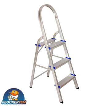 Comprar o produto de Escada Doméstica de Alumínio com 03 Degraus Real Escadas. em Escadas em Santa Cruz do Rio Pardo, SP por Solutudo