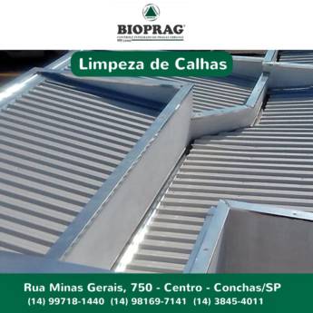 Comprar o produto de Limpeza de Calhas em Dedetizadoras pela empresa Dedetizadora Bioprag em São Manuel, SP por Solutudo