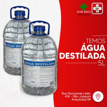 Comprar o produto de Água destilada 5L em Produtos Hospitalares em Araçatuba, SP por Solutudo