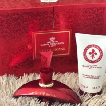 Comprar o produto de Kit Coffret PRINCESSE Mariana de Bourbon Rouge Royal Parfum 100 ml. e Loção 150 ml. em Perfumes Importados em São Paulo, SP por Solutudo