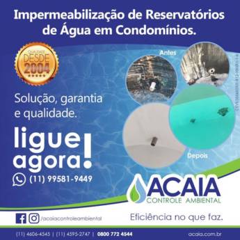 Comprar o produto de Impermeabilização de Reservatórios de Água em Condomínios e Empresas em Dedetizadoras em Campinas, SP por Solutudo