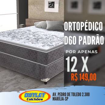 Comprar o produto de Ortopédico D60 padrão  em Colchões com Cama Box em Marília, SP por Solutudo