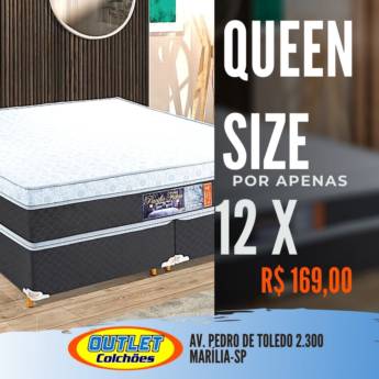Comprar o produto de Queen Size  em Colchões com Cama Box em Marília, SP por Solutudo