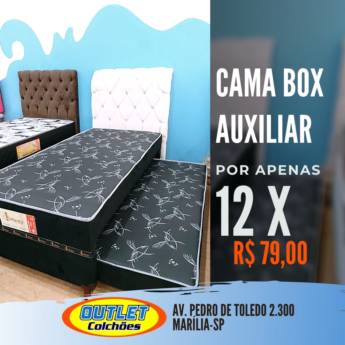 Comprar o produto de Cama box auxiliar  em Colchões com Cama Box em Marília, SP por Solutudo