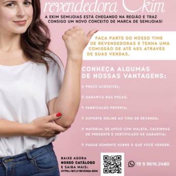 Comprar o produto de Seja uma Revendedora Ekim em Semi Joias em Indaiatuba, SP por Solutudo