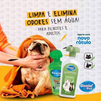 Comprar o produto de Genial Pet Gel Higienizador Banho Seco em Pet Shop em Praia Grande, SP por Solutudo