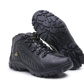 Comprar o produto de Bota Motoqueiro Tático Palmilha Gel Couro Semi Impermeável em Calçados em Franca, SP por Solutudo