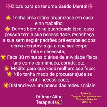 Comprar o produto de Dicas de saúde mental! em Terapias em Marechal Cândido Rondon, PR por Solutudo