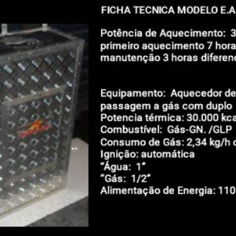 Comprar o produto de Aquecedores a Gás para Piscina/MODELO E.A 30M em Aquecedores Solares Gás/Elétrico em Saquarema, RJ por Solutudo