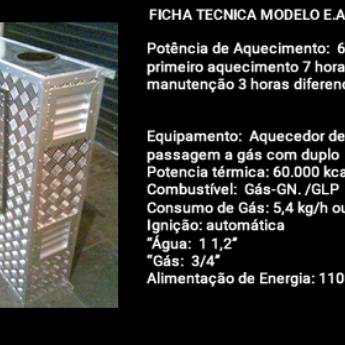 Comprar o produto de Aquecedores a Gás para Piscina/MODELO E.A 60M em Aquecedores Solares Gás/Elétrico em Saquarema, RJ por Solutudo