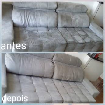 Comprar o produto de Higienização e Impermeabilização de Estofado - Sofá em Limpeza de estofado  em Jundiaí, SP por Solutudo