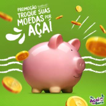 Comprar o produto de A cada R$ 100 em moedas = 500 gramas de Açai ou Sorvete em Outros em Itatinga, SP por Solutudo