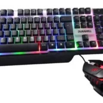 Comprar o produto de KIT GAMER TECLADO SEMI MECÂNICO ABNT2 MOUSE USB 3 BOTÕES K5 PATOS DE MINAS! em Teclado e Controle para Games em Patos de Minas, MG por Solutudo