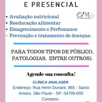 Comprar o produto de Nutricionista Caroliny Melo  em Nutricionistas em São Paulo, SP por Solutudo