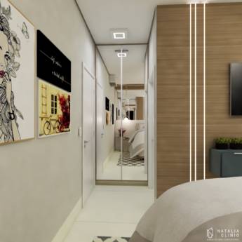 Comprar o produto de Suíte Amadeirado, Cinza e Azul em Design de Interiores em Loanda, PR por Solutudo