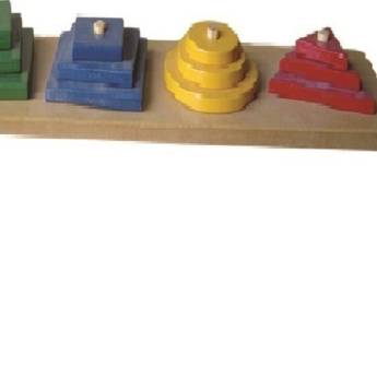 Comprar o produto de BARRA DE FIGURAS GEOMÉTRICAS COM PINOS (unidade) em Brinquedos e Hobbies em Gravatá, PE por Solutudo