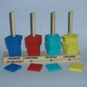 Comprar o produto de ÁBACO COM 4 PINOS em Brinquedos e Hobbies em Gravatá, PE por Solutudo