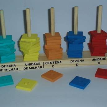 Comprar o produto de ÁBACO COM 5 PINOS em Brinquedos e Hobbies em Gravatá, PE por Solutudo