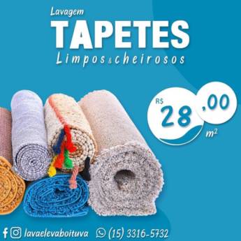 Comprar o produto de Lavagem e higienização de Tapetes em Lavanderias em Boituva, SP por Solutudo