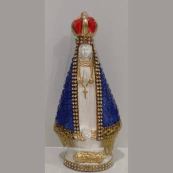 Comprar o produto de Nossa Senhora Aparecida Gesso Manto Pérola de 12cm em Artigos Religiosos em Aparecida, SP por Solutudo
