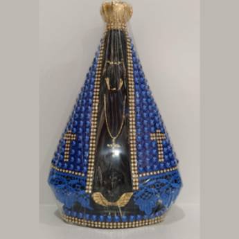 Comprar o produto de Nossa Senhora Aparecida Gesso Manto Pérola de 25cm em Artigos Religiosos em Aparecida, SP por Solutudo