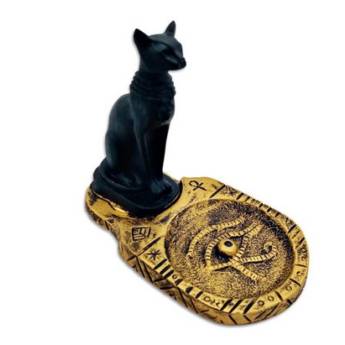 Comprar o produto de Incensário Gato Egípcio Base Dourada em Produtos Esotéricos e Místicos em São Paulo, SP por Solutudo