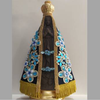 Comprar o produto de Imagem Gesso Nossa Senhora Aparecida 30 Manto colado em Artigos Religiosos em Aparecida, SP por Solutudo