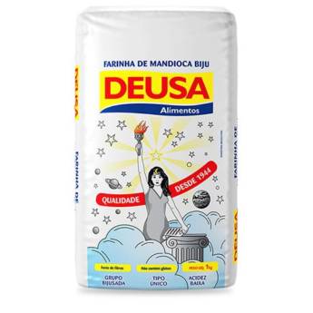 Comprar o produto de Farinha de mandioca biju Deusa 1kg em Farinha em Garça, SP por Solutudo