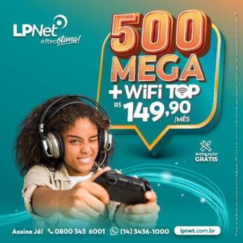 Comprar o produto de 500 Mega + Wifi Top! em Tv por Assinatura em Holambra II, SP por Solutudo