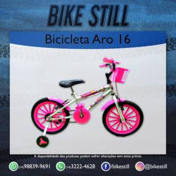 Comprar o produto de Bicicleta aro 16 Infantil da Barbie em Bicicletas Infantis em Bauru, SP por Solutudo