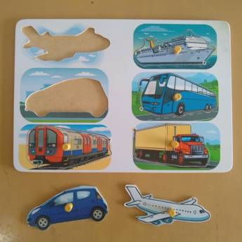 Comprar o produto de ENCAIXE DOS MEIOS DE TRANSPORTES em Jogos Educativos em Gravatá, PE por Solutudo