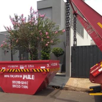 Comprar o produto de Disk Caçamba Milo, a vermelhinha da cidade! em Caçambas em Santa Cruz do Rio Pardo, SP por Solutudo