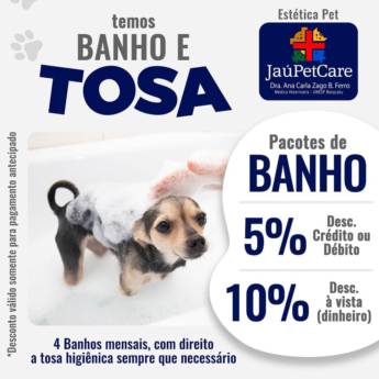Comprar o produto de Banho e Tosa em Banho e Tosa em Jaú, SP por Solutudo