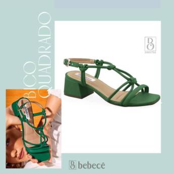 Comprar o produto de Sandália Bebecê Verde Amazônia em Calçados Femininos em Mineiros, GO por Solutudo