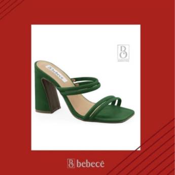 Comprar o produto de Tamanco Bebecê Tiras Verde em Calçados Femininos em Mineiros, GO por Solutudo