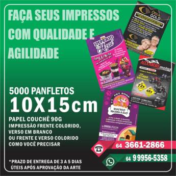 Comprar o produto de 5000 Panfletos 10X15  em Gráficas em Mineiros, GO por Solutudo
