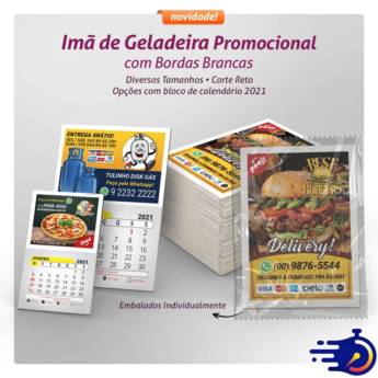 Comprar o produto de Imã de Geladeira Promocional Com Borda Branca em Gráficas e Impressão em Nova Xavantina, MT por Solutudo