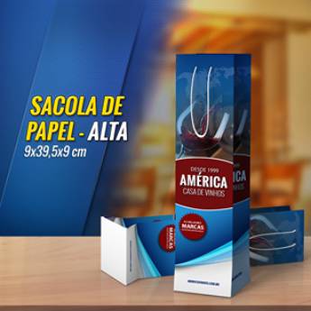 Comprar o produto de Sacola de Papel Alta em Gráficas e Impressão em Nova Xavantina, MT por Solutudo