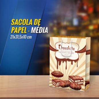 Comprar o produto de Sacola de Papel Média em Gráficas e Impressão em Nova Xavantina, MT por Solutudo