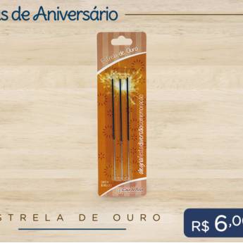 Comprar o produto de Vela Estrela de Ouro em Velas de Aniversário em Passo Fundo, RS por Solutudo