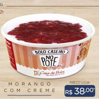 Comprar o produto de Bolo Caseiro no Pote Família de Morango com Creme em Bolo no Pote em Passo Fundo, RS por Solutudo