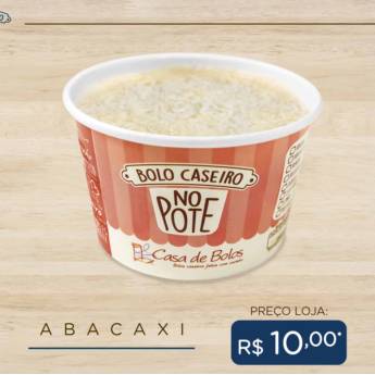 Comprar o produto de Bolo Caseiro no Pote de Abacaxi em Bolo no Pote em Passo Fundo, RS por Solutudo