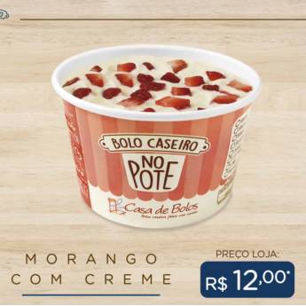 Comprar o produto de Bolo Caseiro no Pote de Morango com Creme em Bolo no Pote em Passo Fundo, RS por Solutudo