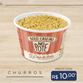 Comprar o produto de Bolo Caseiro no Pote de Churros em Bolo no Pote em Passo Fundo, RS por Solutudo