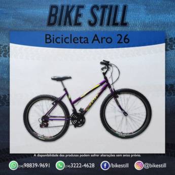 Comprar o produto de Bicicleta Aro 26 Feminino com quadro de ferro Samy em Bicicletas Adultos em Bauru, SP por Solutudo