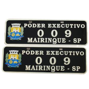 Comprar o produto de PLACA OFICIAL DE CARRO em Sistemas de Sinalização em Marília, SP por Solutudo