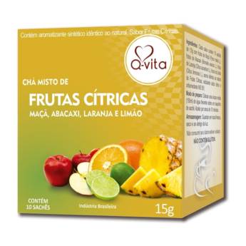 Comprar o produto de Frutas Cítricas 15g Sachê Q-vita em Chás pela empresa Viva Natural - Produtos Naturais em Foz do Iguaçu, PR por Solutudo