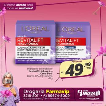 Comprar o produto de Hidratante Preenchedor L'Oreal Paris - Diurno FPS 20 l Noturno em Bauru em Hidratantes em Bauru, SP por Solutudo